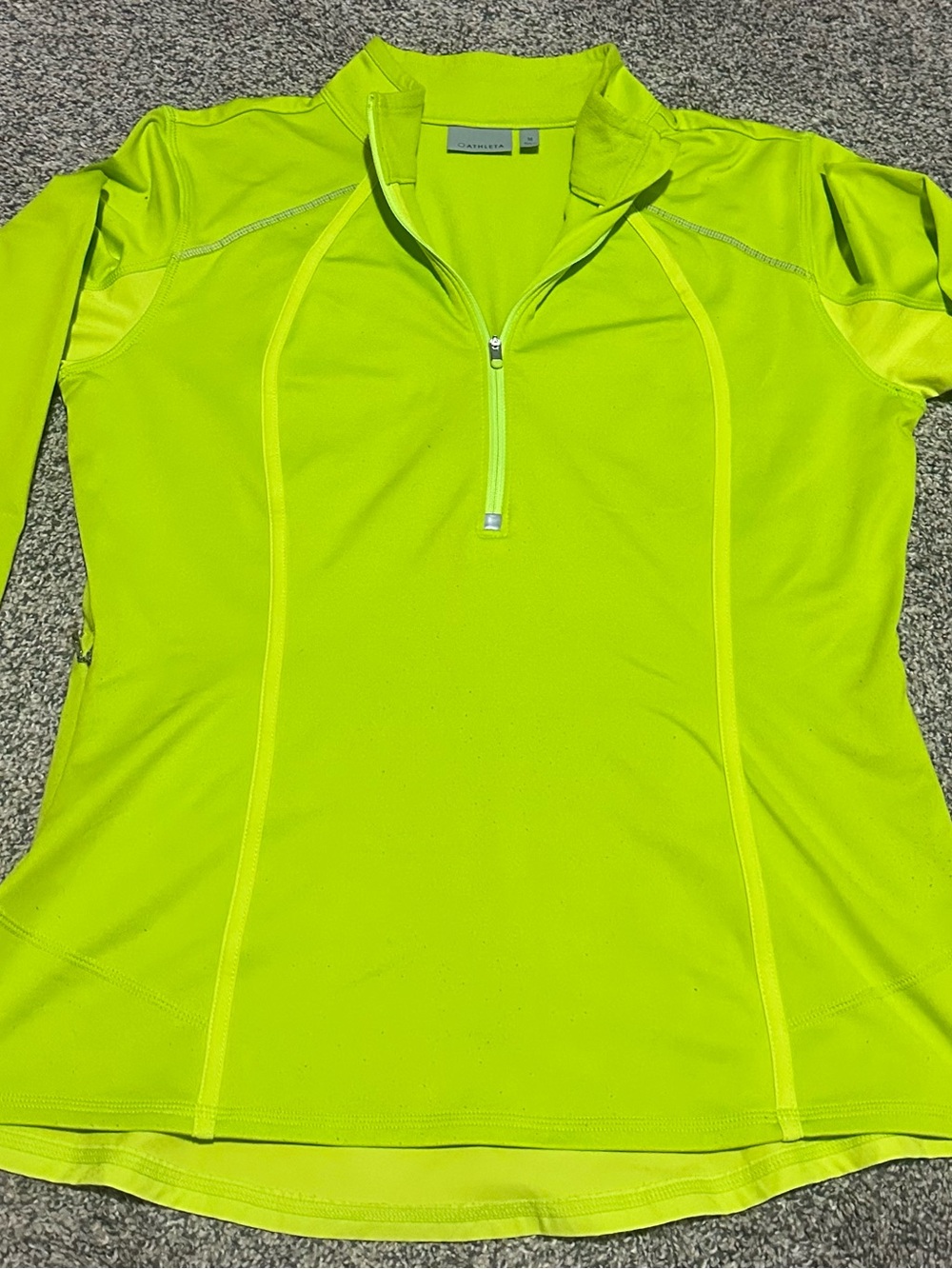 Athleta Women's Neon Lime Quarter Zip